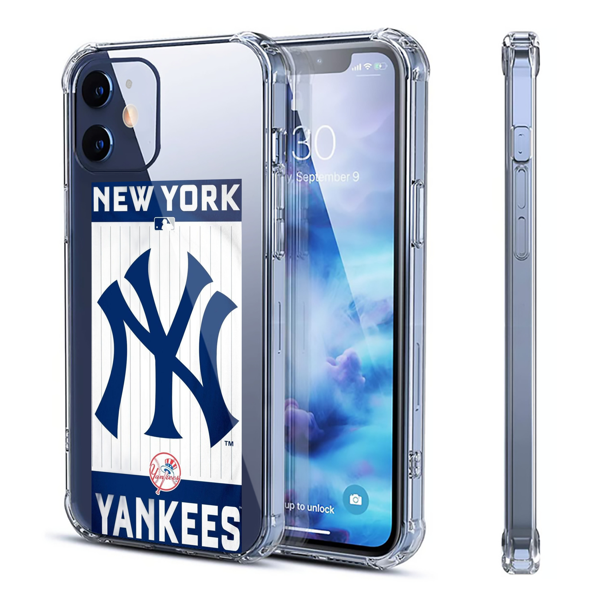 New York Yankees 23 Clear IPhone 12 Case – Soft TPU With UV Print – Enhanced Drop Protection, Precise Fit, Anti-Fingerprint, Customizable Design, Scratch-Resistant, Yellow-Resistant